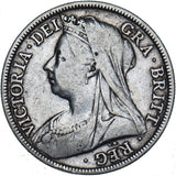 1896 Halfcrown - Victoria British Silver Coin