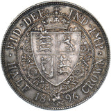 1896 Halfcrown - Victoria British Silver Coin - Very Nice