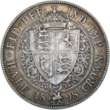 1898 Halfcrown - Victoria British Silver Coin