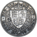 1899 Halfcrown - Victoria British Silver Coin