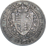 1901 Halfcrown - Victoria British Silver Coin