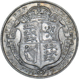 1917 Halfcrown - George V British Silver Coin - Very Nice