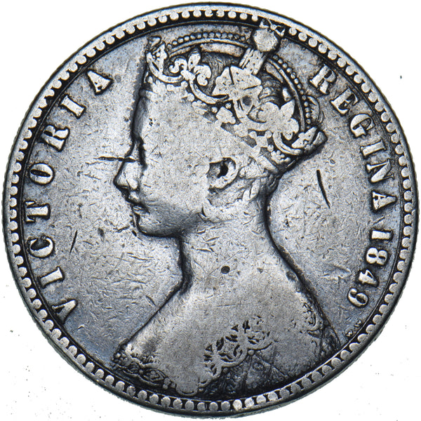1849 Godless Florin - Victoria British Silver Coin
