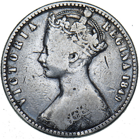 1849 Godless Florin - Victoria British Silver Coin