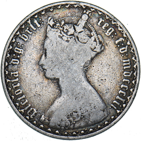 1852 Gothic Florin - Victoria British Silver Coin