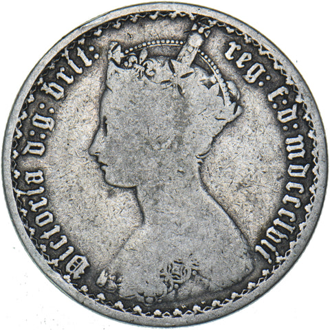 1857 Gothic Florin - Victoria British Silver Coin