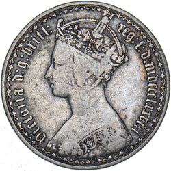 1878 Gothic Florin (Die no. 14) - Victoria British Silver Coin