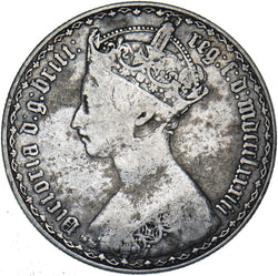1883 Gothic Florin - Victoria British Silver Coin