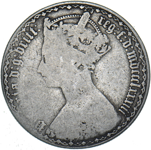 1883 Gothic Florin - Victoria British Silver Coin