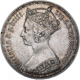 1883 Gothic Florin - Victoria British Silver Coin - Very Nice