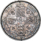 1883 Gothic Florin - Victoria British Silver Coin - Very Nice