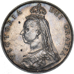 1887 Florin - Victoria British Silver Coin - Very Nice