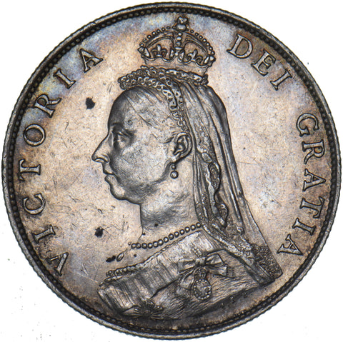 1887 Florin - Victoria British Silver Coin - Very Nice