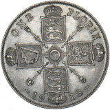 1918 Florin - George V British Silver Coin - Very Nice
