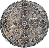 1663 Shilling - Charles II British Silver Coin - Nice