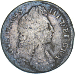 1696 Shilling - William III British Silver Coin