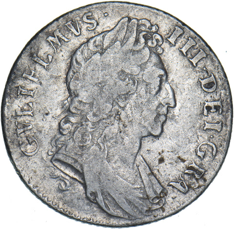 1697 Shilling - William III British Silver Coin - Nice