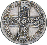1707 E Shilling (Edinburgh Mint) - Anne British Silver Coin