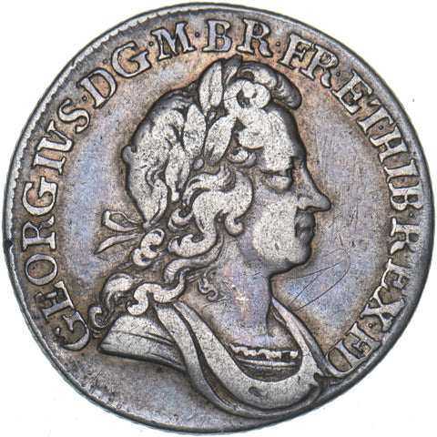 1723 SSC Shilling (2nd Bust) - George I British Silver Coin - Nice