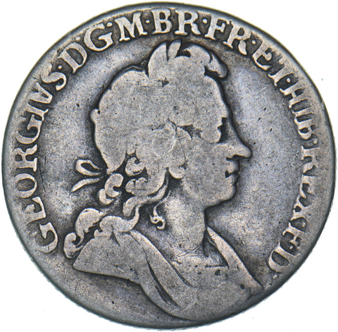 1723 SSC Shilling (2nd Bust) - George I British Silver Coin