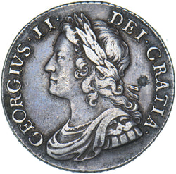 1741 Shilling - George II British Silver Coin - Nice