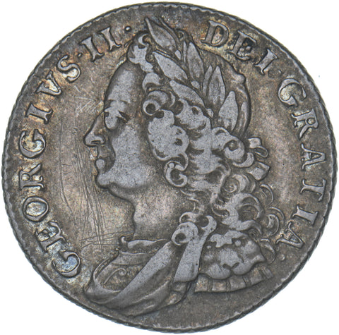 1758 Shilling - George II British Silver Coin