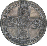 1758 Shilling - George II British Silver Coin - Nice