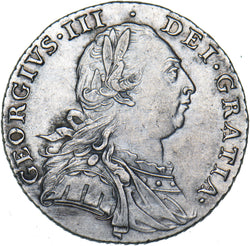 1787 Shilling - George III British Silver Coin - Nice