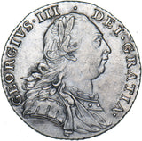 1787 Shilling - George III British Silver Coin - Nice