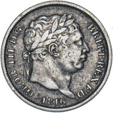 1816 Shilling - George III British Silver Coin