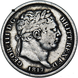 1817 Shilling - George III British Silver Coin