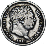 1817 Shilling - George III British Silver Coin