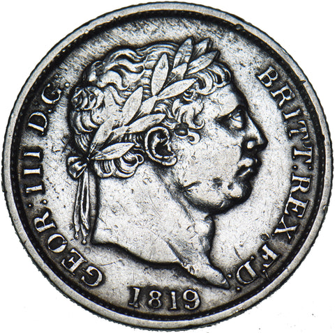 1819 Shilling - George III British Silver Coin