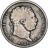 1820 Shilling - George III British Silver Coin