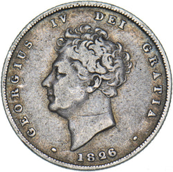 1826 Shilling - George IV British Silver Coin