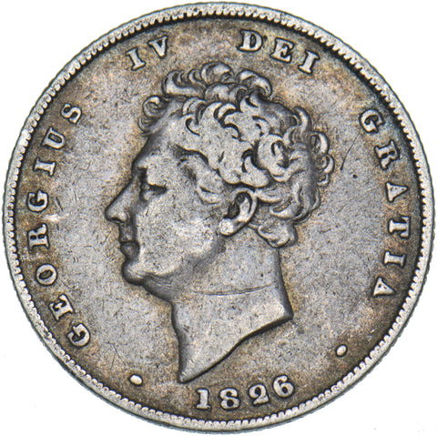 1826 Shilling - George IV British Silver Coin