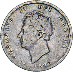 1826 Shilling - George IV British Silver Coin