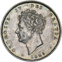 1826 Shilling - George IV British Silver Coin - Very Nice