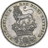 1826 Shilling - George IV British Silver Coin - Very Nice