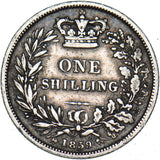 1859 Shilling - Victoria British Silver Coin