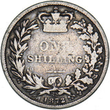 1872 Shilling - Victoria British Silver Coin