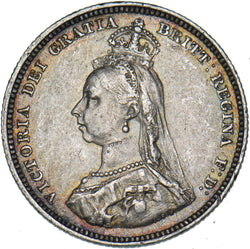 1887 Shilling - Victoria British Silver Coin - Nice