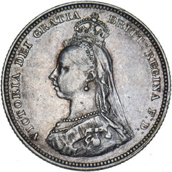 1887 Shilling - Victoria British Silver Coin - Nice