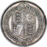 1887 Shilling - Victoria British Silver Coin - Nice