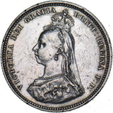 1887 Shilling - Victoria British Silver Coin - Nice