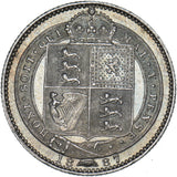 1887 Shilling - Victoria British Silver Coin - Very Nice