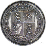 1887 Shilling - Victoria British Silver Coin - Nice