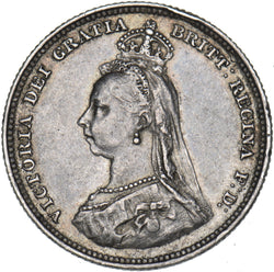 1887 Shilling - Victoria British Silver Coin - Nice