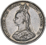 1887 Shilling - Victoria British Silver Coin - Nice