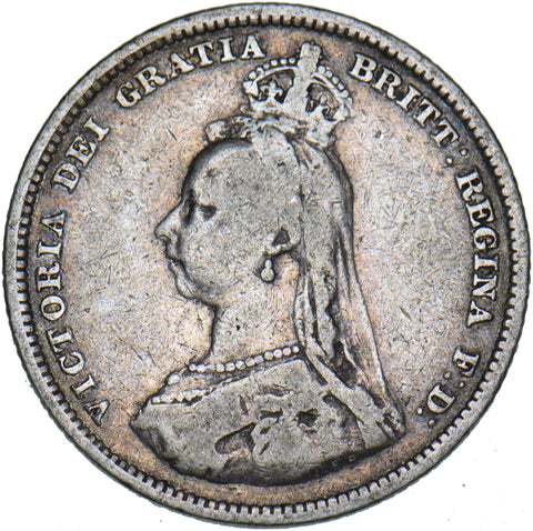 1888 Shilling - Victoria British Silver Coin